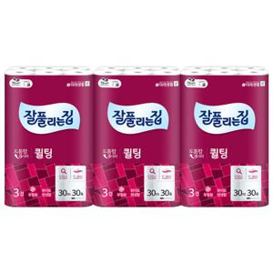 잘풀리는집 도톰한 퀼팅 3겹데코 30m 30롤x3팩