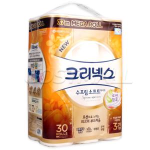 크리넥스 수프림 소프트 화장지 3겹 37M X 30롤/휴지