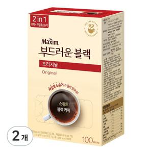 맥심 실속팩 오리지날 부드러운 블랙 커피믹스 2.7g 100개입 2개