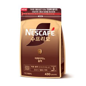 네스카페 수프리모 로스트 아메리카노 블랙 430g 파우치 리필