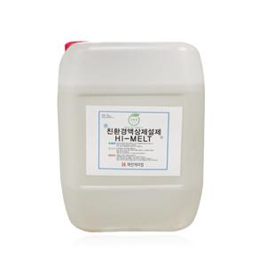 친환경 액상 제설제 HI-MELT 20L 염화칼슘 대용 저부식성 장기보관 온도 습도 무영향