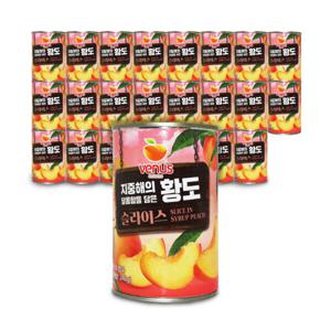 신세계푸드 그리스산 황도슬라이스(410G X 24캔) 복숭아 캔통조림 비너스황도