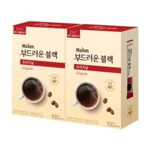 맥심 부드러운블랙 오리지날 커피믹스 100T x2