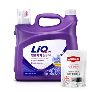 액체세탁세제 리큐 얼룩제거 올인원 겸용 6L(대용량)+랩신 섬유향균제 800ml1개