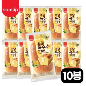 무배 삼립 옥수수 크림빵 100g x 10봉 초당 옥수수 크림빵