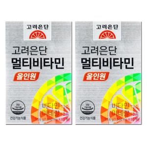 고려은단 멀티비타민 올인원 유재석 비타민 1560mg x 60정 2박스 -DL-