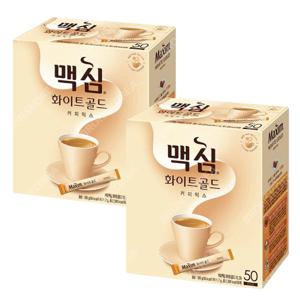 일회용커피/ 맥심 화이트골드 커피믹스 50T X 2개