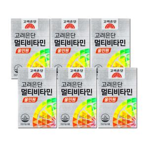 고려은단 멀티비타민 올인원 유재석 비타민 1560mg x 60정 6박스 -DL-