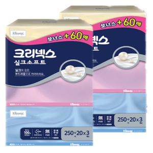 디럭스  실크소프트 250매3입6(18각) 크리넥스