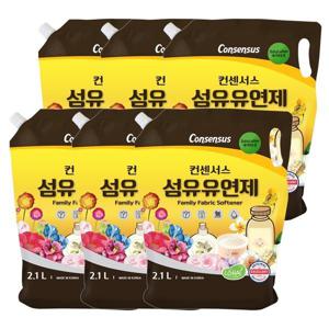 컨센서스 표준형 순한 섬유유연제 베이비로션 2.1L (리필) x6개