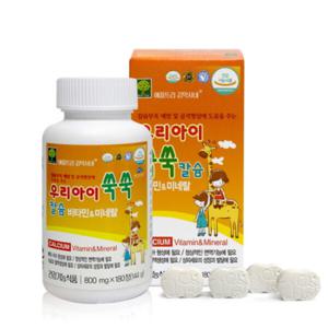 우리아이쑥쑥 칼슘 비타민 미네랄 800mg x 180정