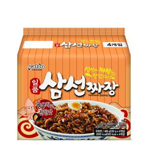 팔도 일품 삼선짜장 120g 4입 (봉지라면)