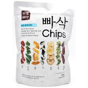 빠삭칩스(200g)/간식과자/후식과자/디저트과자/술안주/맥주안주/캠핑과자/소풍과자/말린과자/건과자/믹스과