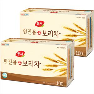 동서 한잔용 보리차 100Tx2개 (2세트구매시 1000원 할인x넉넉한 유통기한)