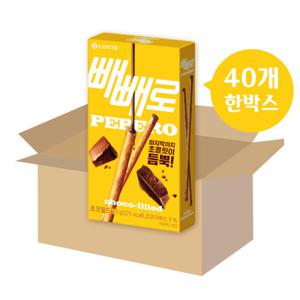 롯데 누드초코빼빼로  초코필드 53gx40개/한박스