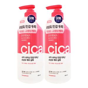 애경 더마앤모어 시카 민감 두피 손상 샴푸 600ml 2개