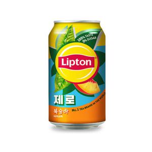 (현대hmall) 립톤 제로 아이스티 복숭아 355ml x 24캔 / 캔음료 음료수 제로칼로리