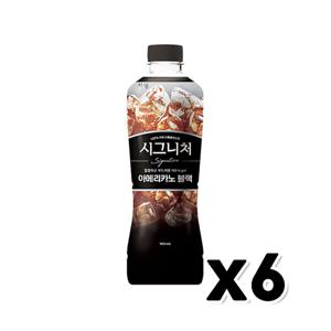 쟈뎅 시그니처 아메리카노블랙 대용량커피음료 900ml x 6개