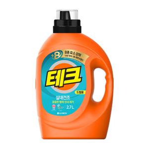 테크 실내건조 액체세제 드럼 용기 2.7L x 1개