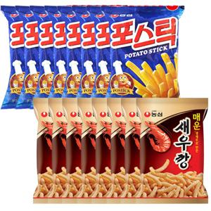 농심 포스틱 84g x 8봉 + 매운 새우깡 8봉