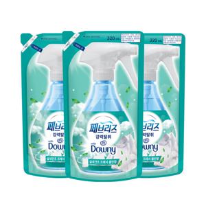 페브리즈 섬유탈취제 다우니실내건조 향 320ml 리필 3개