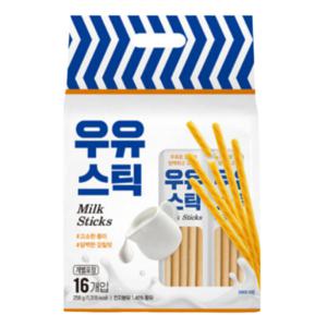 밀크스틱 256g 1개 단품 막대과자 아이간식 초코픽 (우유스틱으로 패키징 변경되었습니다)