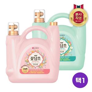 꽃담초 부케가르니 섬유유연제 용기 5.5L 연꽃화이트로즈택1