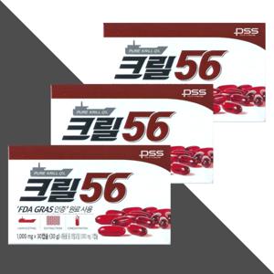 크릴56 크릴56 크릴오일 1000mg x 30캡슐 (3박스)