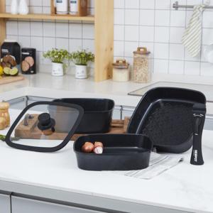 네오팟 IH 사각 멀티핸들 세라믹팬3종세트