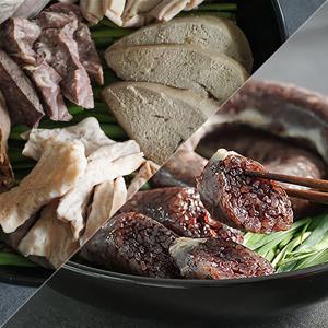 [HACCP인증]찰순대 1kg+돼지모듬내장(간허파염통위소창) 1kg