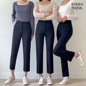 [에브리나나] 수선NO 기장선택 기본 일자슬랙스(S-2XL)(밴드허리