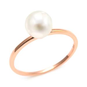 [비앤비골드] 14K 심플 클래식 7mm 담수진주 반지 NPR30456