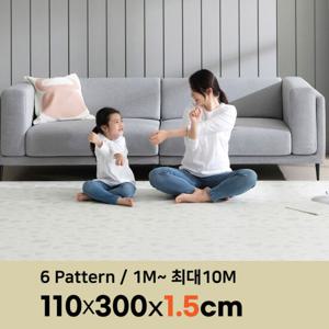 삼바텍 15T 폭110cm x 3m PVC 롤매트 층간소음방지 놀이방매트