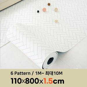 삼바텍 15T 폭110cm x 8m PVC 롤매트 층간소음방지 놀이방매트