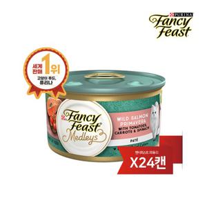 팬시피스트 메들리 고양이캔 파테 프리마베라 연어 85G 24캔