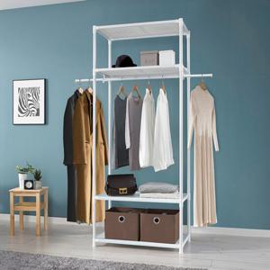 왕자 유닛2_2단선반드레스룸행거_화이트_959