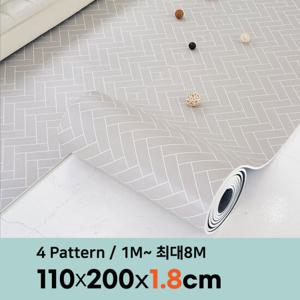 삼바텍 18T 폭 110cm x 2m PVC 롤매트 층간소음방지 놀이방매트