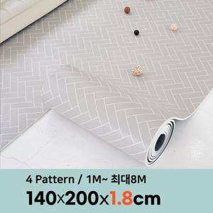 삼바텍 18T 폭 140cm x 2m PVC 롤매트 층간소음방지매트