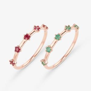 [도로시] 14k 베리 루비&에메랄드 반지(2type)