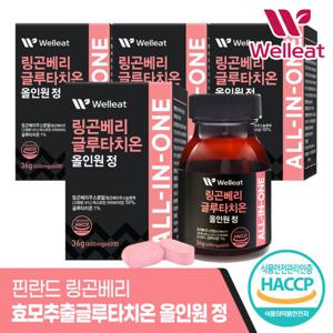 [웰리트]HACCP인증 링곤베리 글루타치온 올인원 정 60정 X 4박스