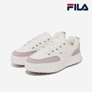 [공식] 휠라 샌드 블라스트 로우 운동화 WHITE PURPLE