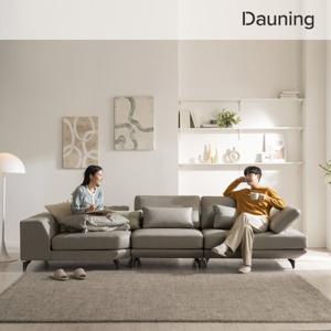 [가죽클리너증정][다우닝] 클라임 4인 반카우치 리프트업 전체 천연가죽 소파