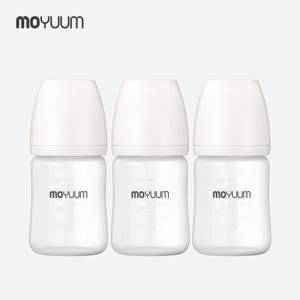 [모윰] 실리콘 코팅 노꼭지 유리젖병 150ml 트리플팩