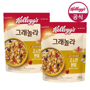 켈로그 큐브 현미 그래놀라 500g x 2개