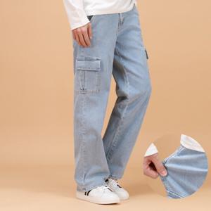 [후앙스] 데일리 와이드 카고 스판 데님팬츠 JBCP1768