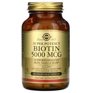 미국직구 Solgar 솔가 비오틴 5000mcg 100베지캡슐 Biotin