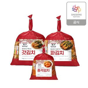 종가 종가집 갓김치 1kg + 파김치 1kg + 총각김치 850g