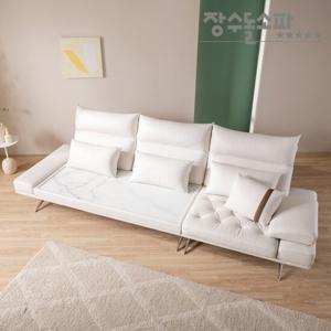 [장수돌소파]셀레네 이태리가죽 돌소파 장수약돌 LV100