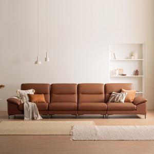 [가죽클리너 증정][다우닝] 아지오 6인 전체 천연가죽 소파+스툴