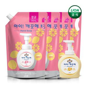 아이깨끗해 레몬 1.8L X 4개 + 490ml 공용기 x 1개